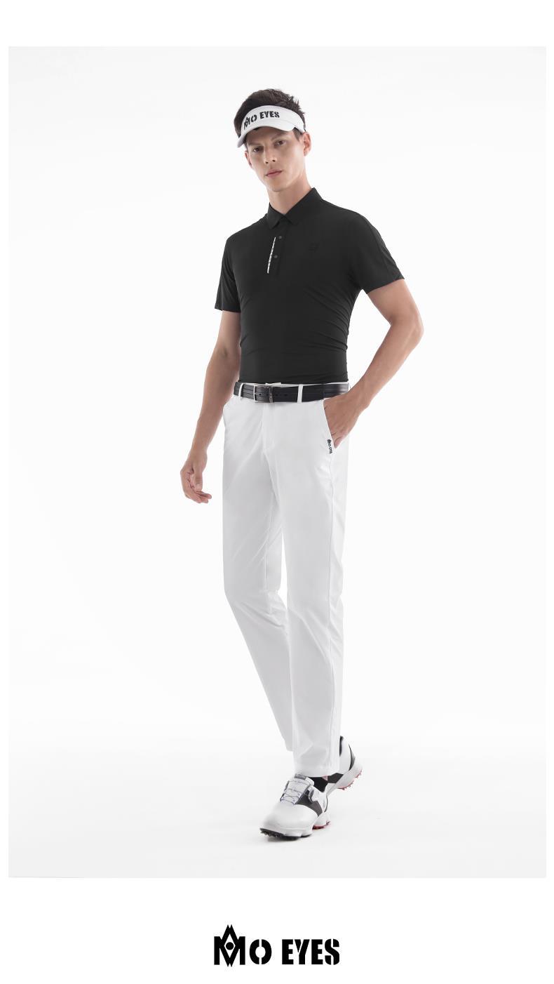 Quần dài golf nam mùa hè thắt lưng co giãn, phong cách thể thao — M23KUZ003-màu xám, M23KUZ003-màu trắng, M23KUZ003-Đen, M23KUZ003-màu xanh lá cây chi tiết 10