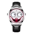 Silver Case White Face