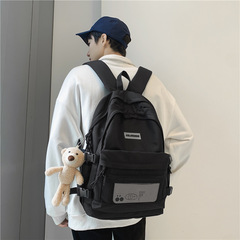 新しいカップルバックパック在庫卸売中学生大容量スクールバッグシンプルでファッショナブルなアウトドア旅行バックパック