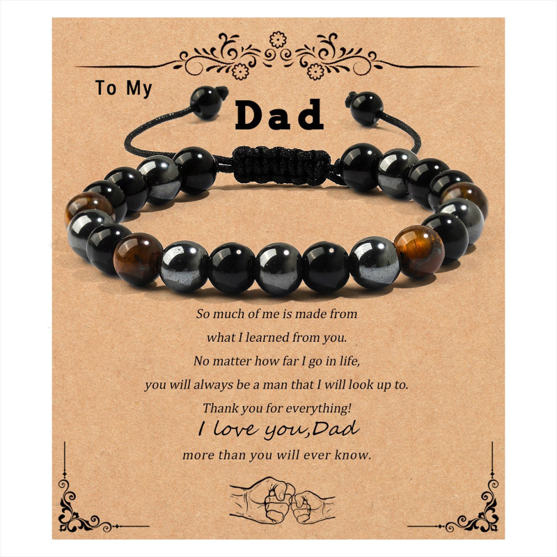Father's Day Bracelet Obsidian Magnet Tiger Eye Flat Knot Braided Adjustable Bracelet Triple Protection Yellow Tiger Eye Bracelet Father's Day Bracelet Obsidian Magnet Tiger Eye Flat Knot Braided Adjustable Bracelet Triple Protection Yellow Tiger Eye Bracelet
