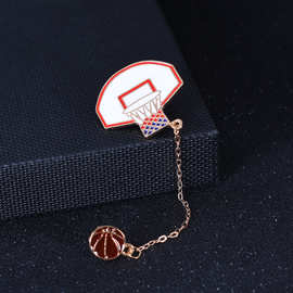 随变可爱日系个性篮球框胸针徽章卡通体育运动系衣服包包别针配饰