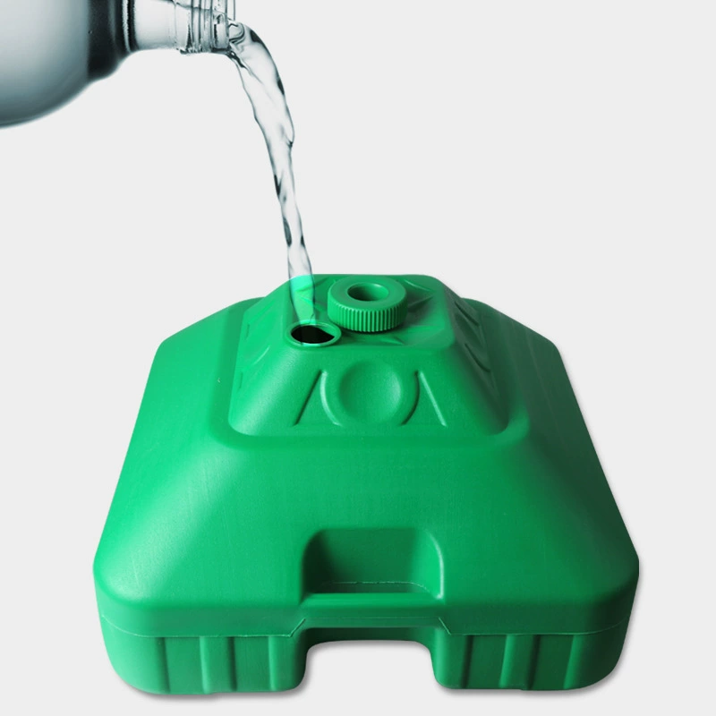 Производитель поставляет пластиковые основания для рекламных зонтов, солнцезащитных зонтов, наполняемых водой зонтов для торговых точек и подставок для зонтов.