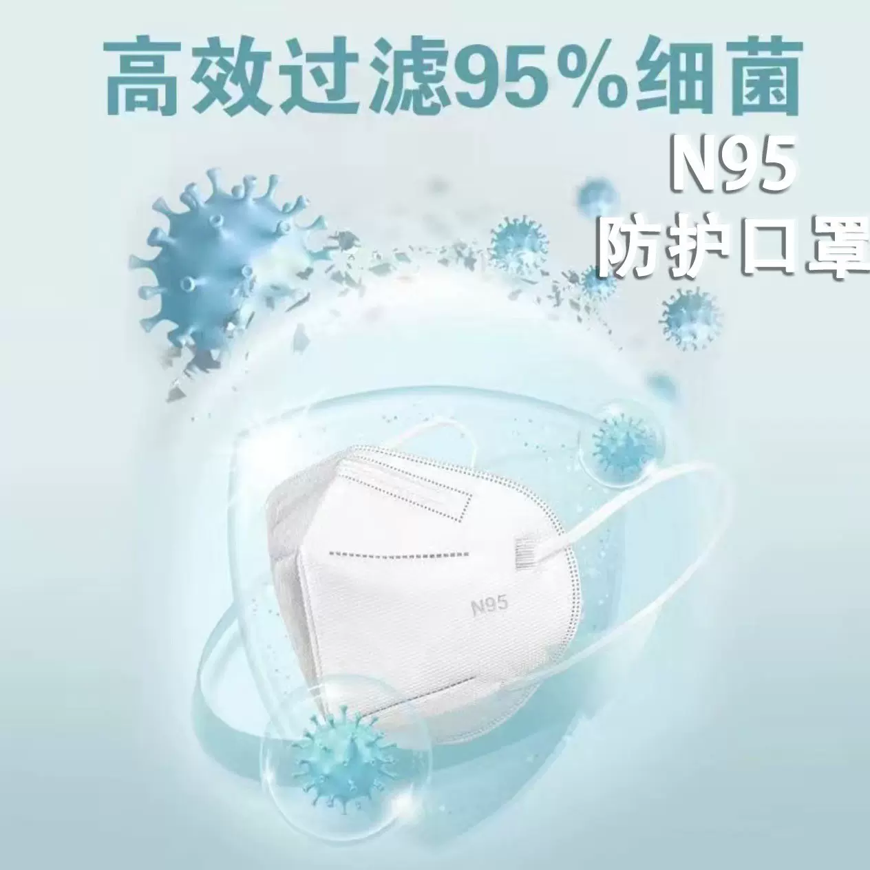 N95防护口罩级独立包装一次性男女成人儿童防尘口罩无菌 防病毒批
