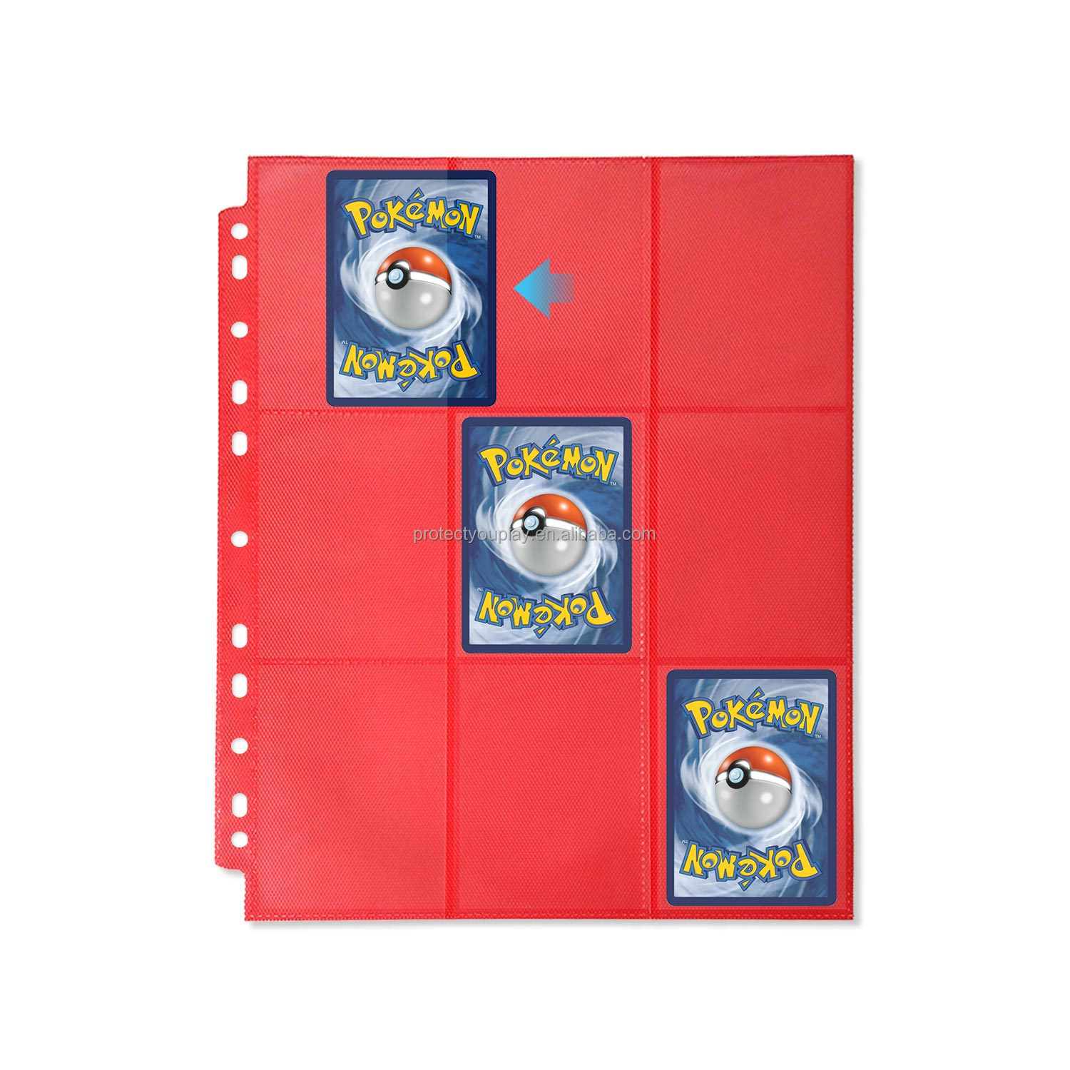 18-cuadrícula de color juego de cartas mágicas rey libro de cartas de juego página interna PP Página de colección de tarjetas de hojas sueltas