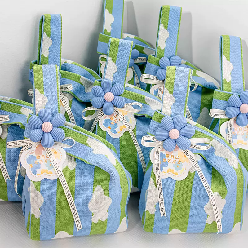 ins女包托特包针织包大容量手提包百搭单肩包水桶包包包时尚百搭