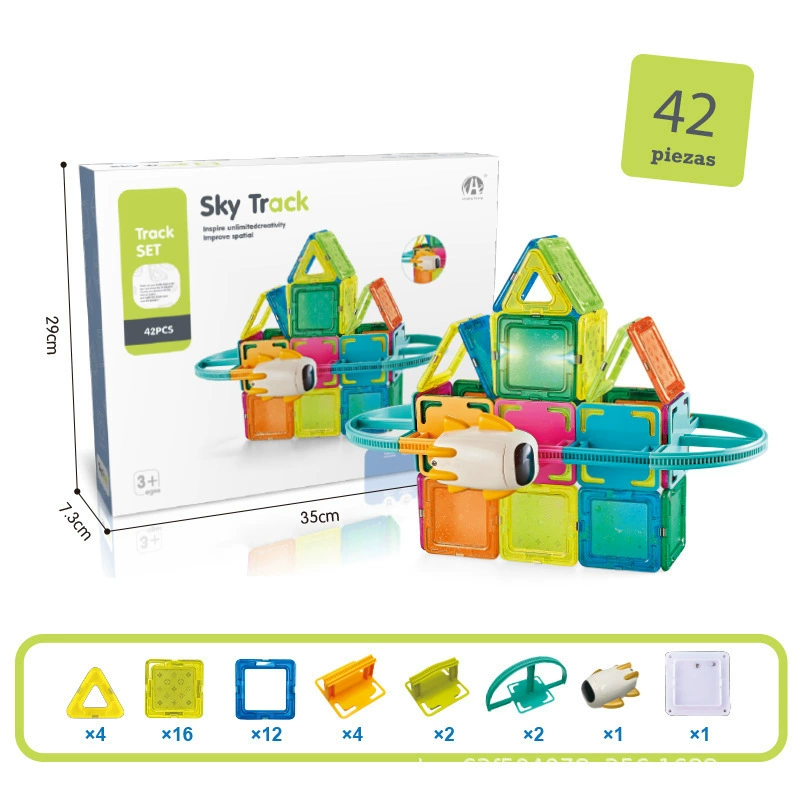 Magnetic constructor, airplane railed, roller coaster, toy, (Cross-border trading)
