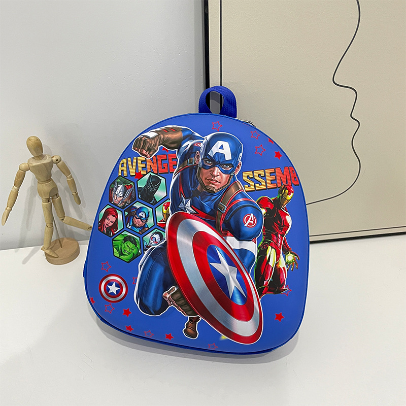 Mochila para niños kindergarten clase pequeña mochila tridimensional de dibujos animados de Spider-Man Capitán América popular simple ultra-ligero