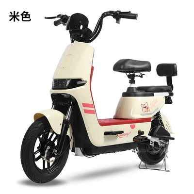 Cross-Border Foreign Trade Special Electric: Elektrikli motosikletlər - beige-the-whole-vehicle-is-equipped-with-48v12a-original-black-gold-battery-with-a-range-of-about-25-35-kilometers
