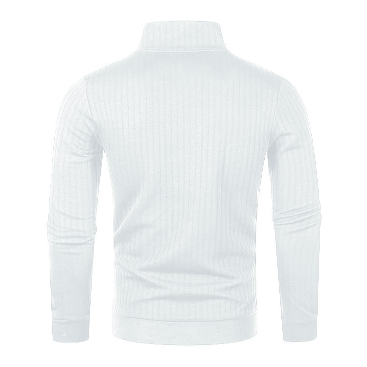Leisure Pullover Men’s Half-high Collar Zip Sweater