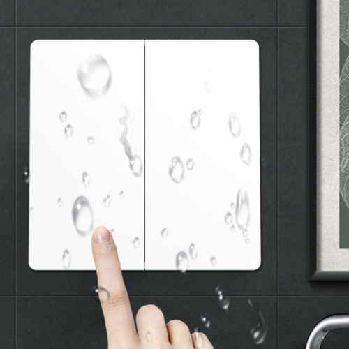 86-Type Rocker Self-Powered Wireless Switch, Home Use, Waterproof, Remote-Controlled Switch Panel—Battery-Free, Dual-Gang Design, Easy-to-Apply Installation