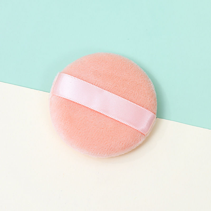 Esponja de flocado corta redonda transfronteriza, polvo suelto de felpa, esponja de terciopelo, algodón, herramientas de belleza, fábrica personalizada al por mayor