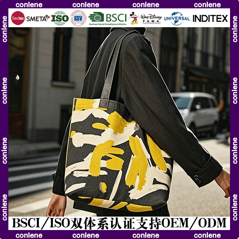 Bolsas de lona de clase de capacitación bolsas de lona corporativas portátiles publicidad bolsas de compras personalizadas logotipo impresión de gran volumen