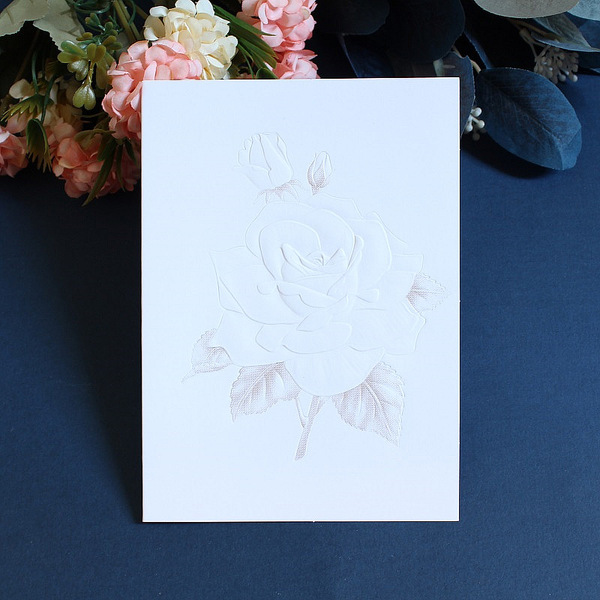 Creative business relief flowers festival greeting card