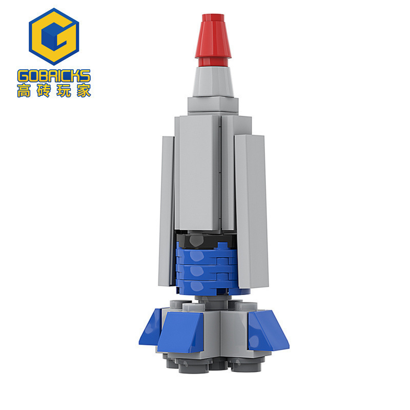 Thunderbirds-1 Building Block Toys-123410 Rocket Building Block Model Small Particle Building Block Educational Toys