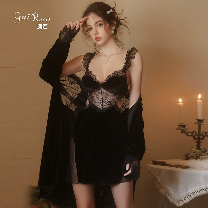瑰若 Colored detachable push up bra, breast pads, pijama, set, backless