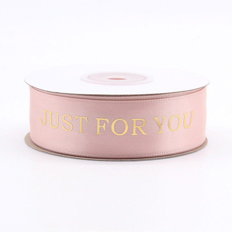 Regalo pastel de flores embalaje cinta impresión símbolo del Corazón 8 puntos cinturón de poliéster dorado impresión para hornear cinta