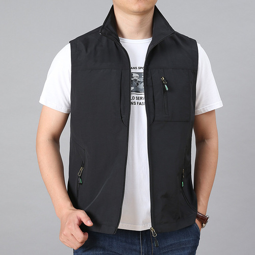 Spring and Autumn Multifunctional Pocket Quick-Dry Waterproof Men's Outdoor Collar Fishing and Photography Jacket 1906