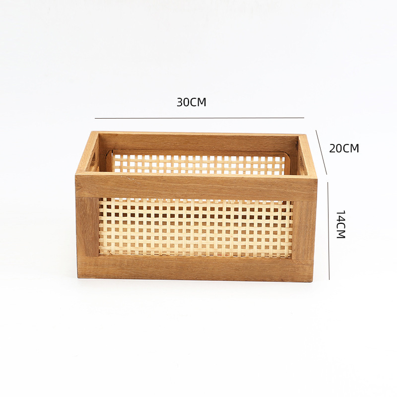 Cesta de almacenamiento de caña personalizada con cerradura de cubierta Caja de almacenamiento de algas tejida a mano picnic paquete de regalo de mano cesta de almacenamiento