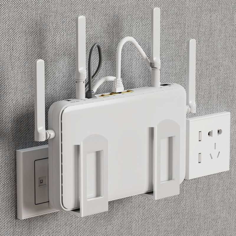 路由器放置物架固定器墙上支架免打孔机顶盒光猫收纳盒wifi置物架|undefined