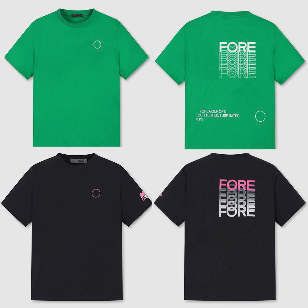 High Quality Golf4/G Men's and Women's Spring and Summer Round Neck T-Shirts Pure Cotton Training Breathable Golf Clothing
