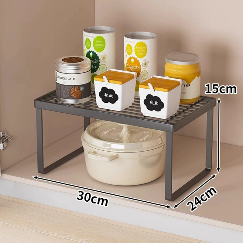 Kitchen Cabinet Shelf Organizer Rack, Multi-Size Desktop & Cabinet Storage