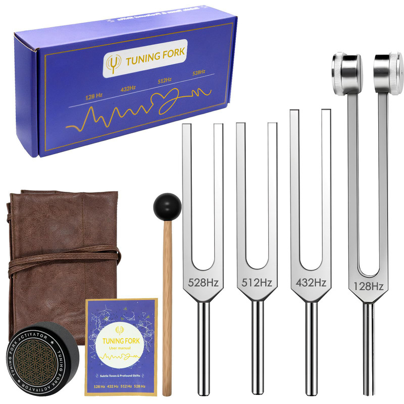 Tuning Fork Set 128Hz 432Hz 512Hz 528Hz Yoga Meditation Ear-Picking Tools Massage Tools Tuning Fork Set 128Hz 432Hz 512Hz 528Hz Yoga Meditation Ear-Picking Tools Massage Tools