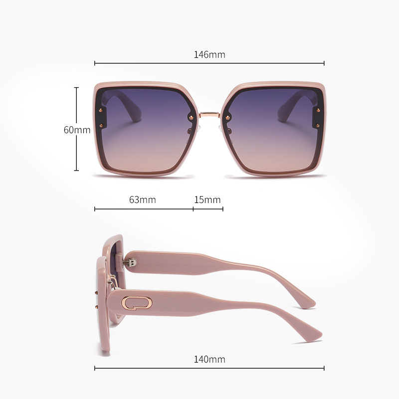 Gafas de sol nuevas en stock, gafas de sol polarizadas con montura cuadrada a la moda TJ715, gafas de sol TR ultraligeras de estilo urbano de celebridades de internet europeas y americanas