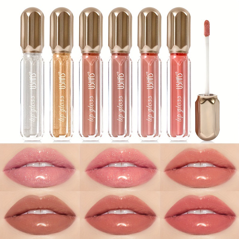 USHAS European and American Cross-border spot líquido lápiz labial taza antiadherente sin decoloración brillo de labios impermeable esmalte de labios LG2467B