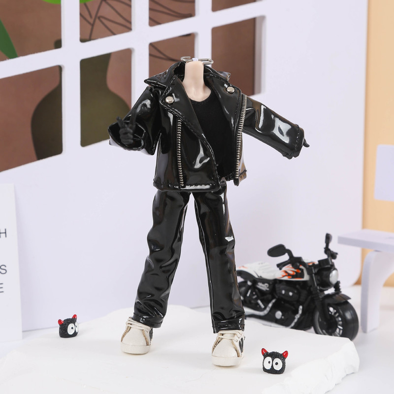 スポット新作ビッグ12点ベビー服Asi 3.0 6inch 兵士ハンサムバイクスーツジッパーレザージャケット|undefined