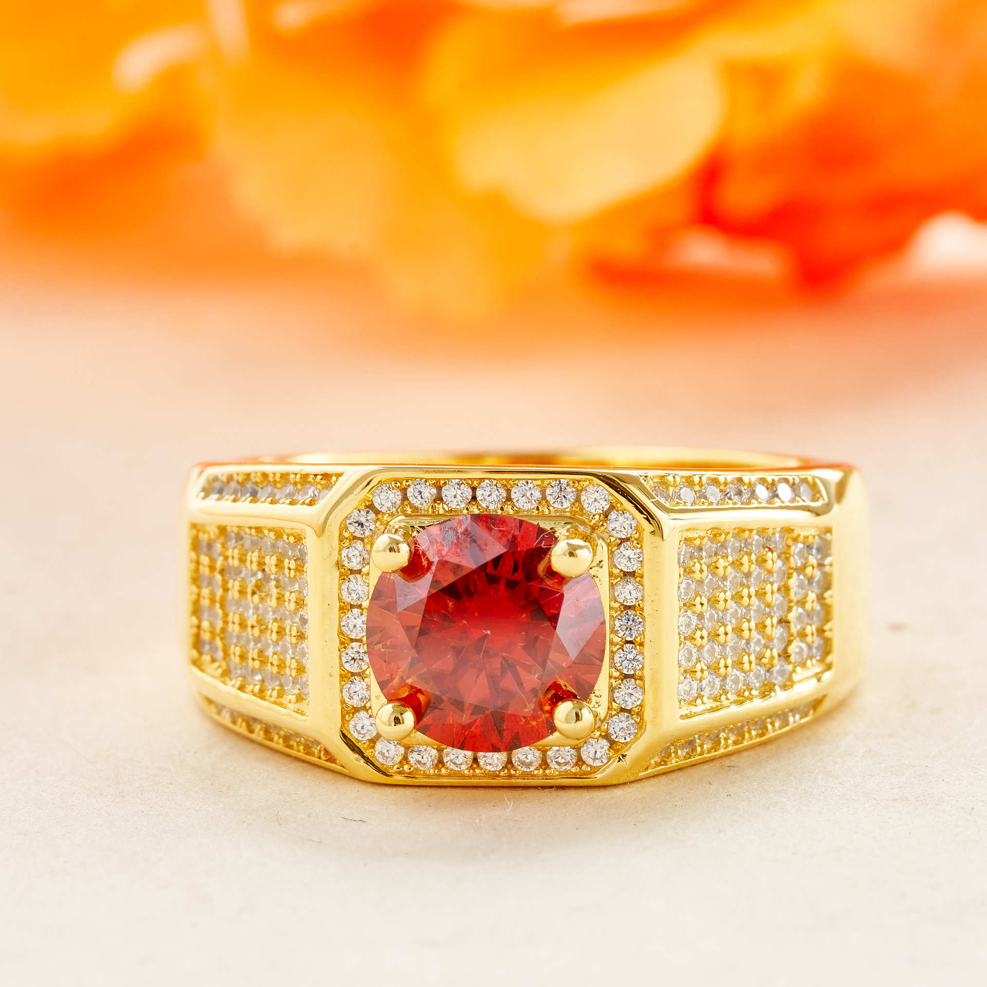 1 / 2 / 5 quilates de diamante de oro para hombre anillo de diamante de súper lujo con bolígrafo de diamante GRA anillo de diamante para hombre