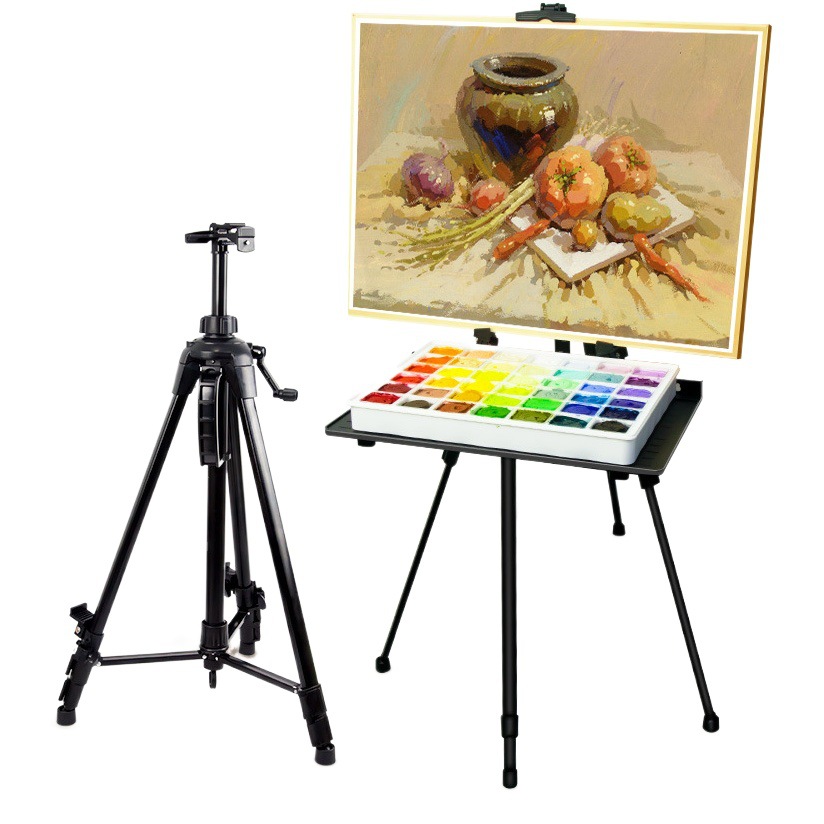 Marley caballete portátil plegable de metal de caballete de arte estudiante pintura especial bandeja soporte de almacenamiento en rack herramienta