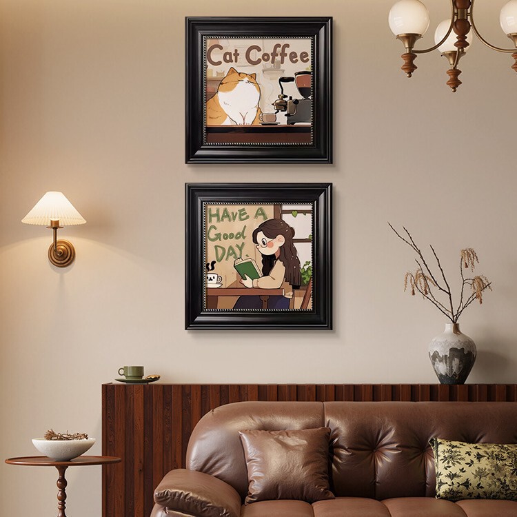 Tv Wall Background Decoration, Vintage Style Hanging Painting, Living Room 2025 New Style Hanging Painting, Square Dining Room Warm Mural Tv Wall Background Decoration, Vintage Style Hanging Painting, Living Room 2025 New Style Hanging Painting, Square Dining Room Warm Mural