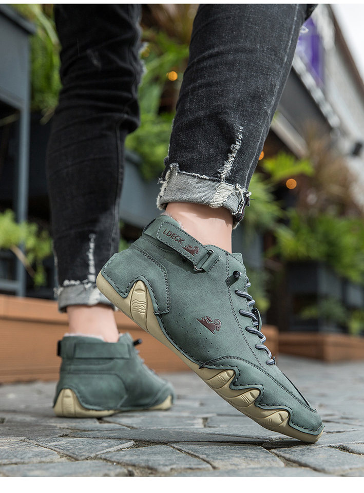 Bốt Martin nam cổ cao lót nhung giữ ấm, giày bông da lộn đế cao su chống trượt — C8008M kaki lót nhung, C8008M màu xám lót nhung, C8008M màu đen lót nhung, F8008M màu hồng lót nhung chi tiết 30