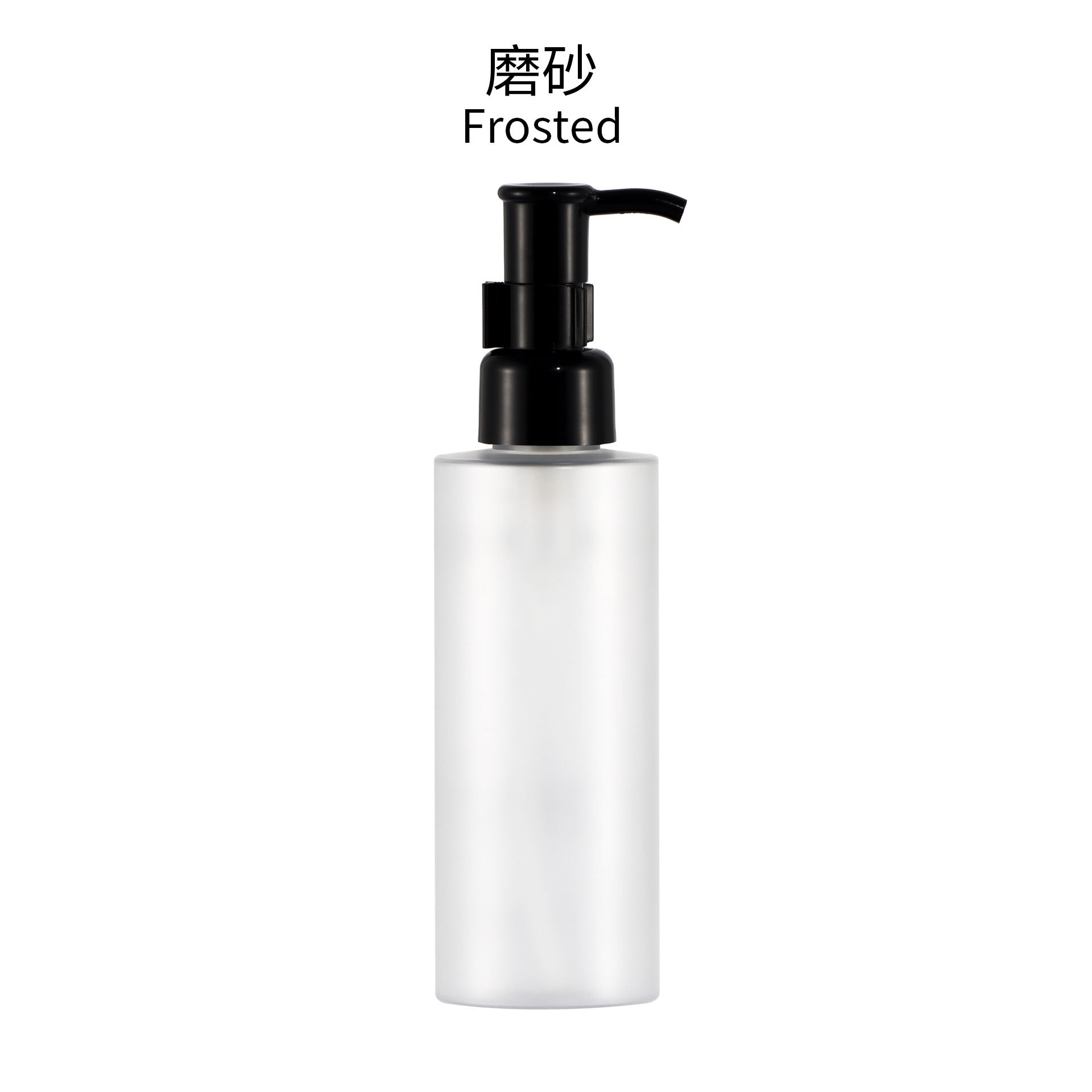En stock 100 ml120ml150ml200ml botella de loción cilíndrica bomba de aceite cosmética botella de plástico botella de PET