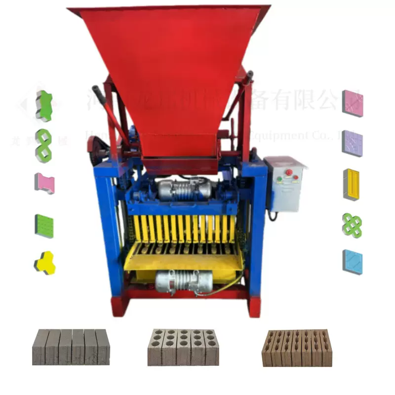 房屋改造建筑施工小预算低投资半自动混凝土砌块成型机机械设备
