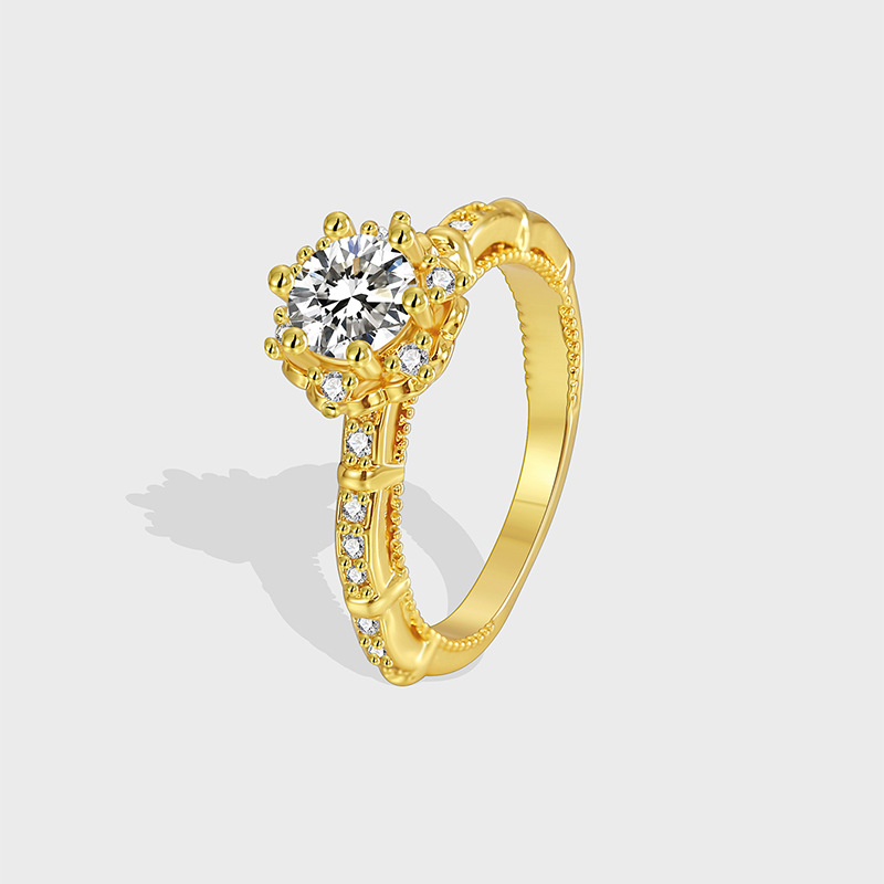 fashionable elegant sophisticated quality white ring with zircon