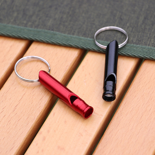 Manufacturer wholesale outdoor aluminum alloy whistle outdoor survival fire referee lifesaving whistle fire training trumpet whistle