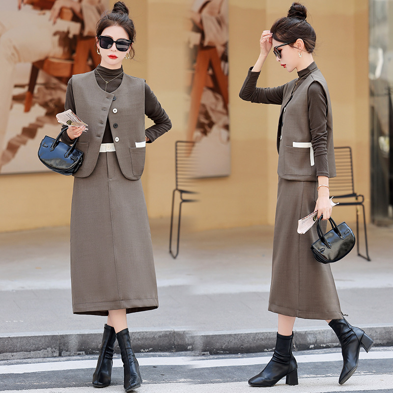 C5955 1680K ÁO VEST NỮ HANTDC VEST CẢ BỘ 3 MÓN MÙA XUÂN THU ĐÔNG THỜI TRANG NỮ ĐỒ CÔNG SỞ G05 SẢN PHẨM MỚI