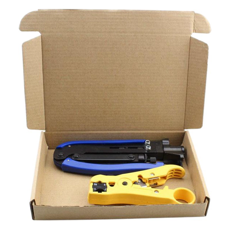 Коаксиальный кабель RG6/11 Клещи для обжима С F-образной головкой инструмент для зачистки проводов сетевой инструмент зажим для проводов Клещи для обжима проводов костюм