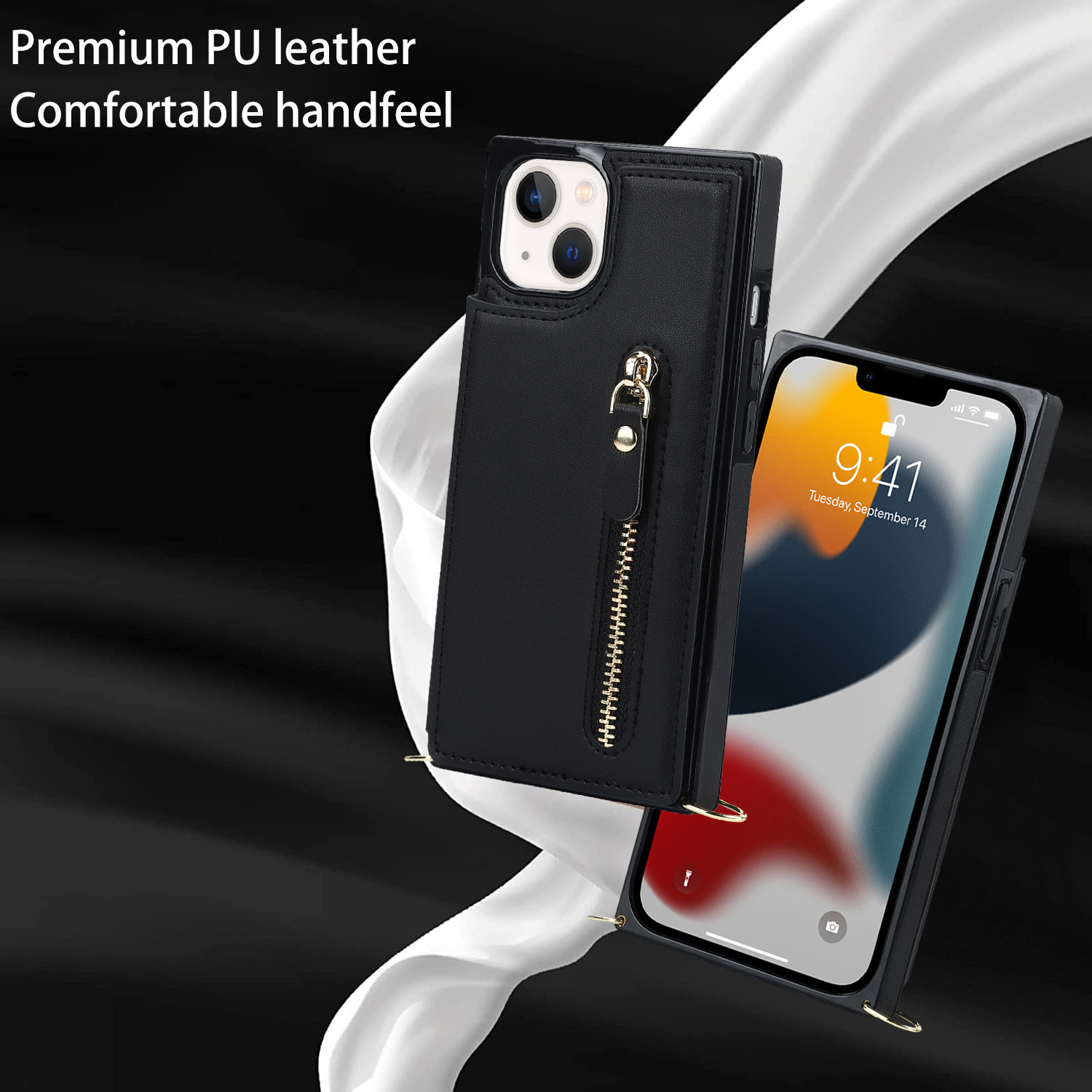 Handyhülle Aus Leder Für Iphone Pro Umhängetasche Mit Band_voghion.com