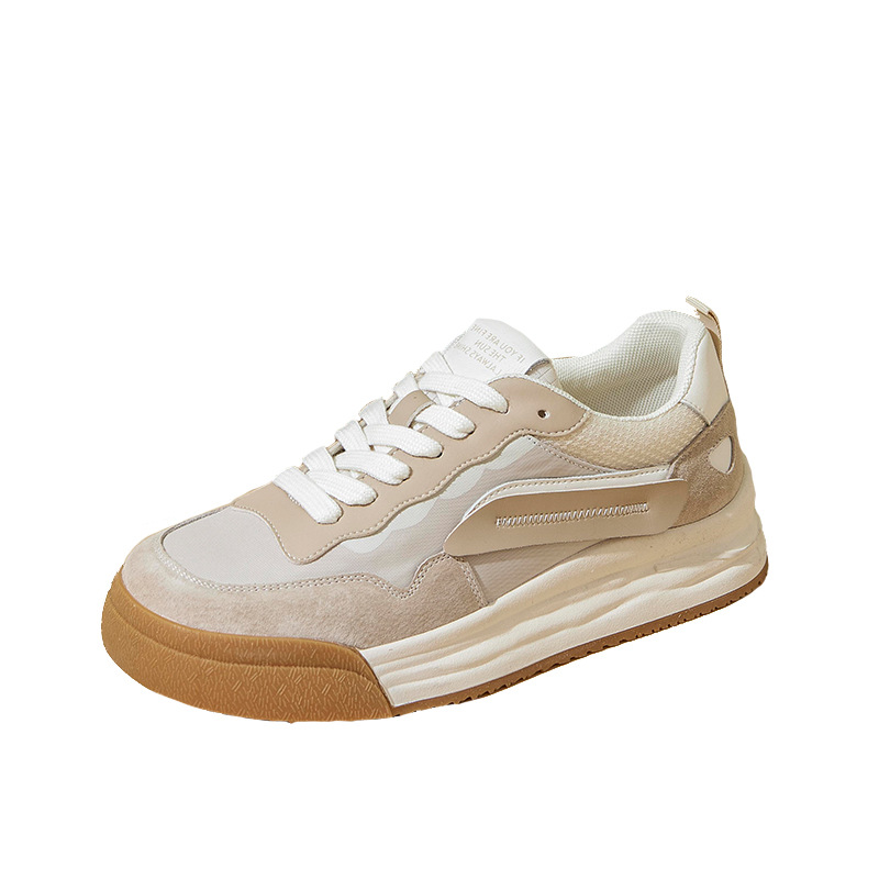 Petites chaussures de sport en cuir véritable blanc à semelle plate pour femmes, chaussures simples polyvalentes décontractées, nouvelle collection printemps 2023, Instagram_voghion.com
