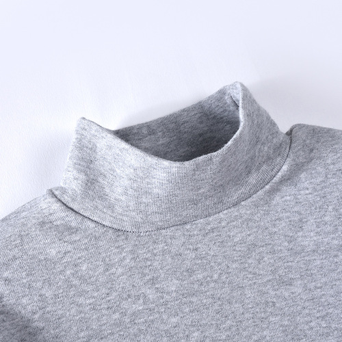 Spring and autumn small turtleneck autumn clothes for boys and girls, winter baby half turtleneck bottoming shirts, pure cotton stretch long-sleeved tops
