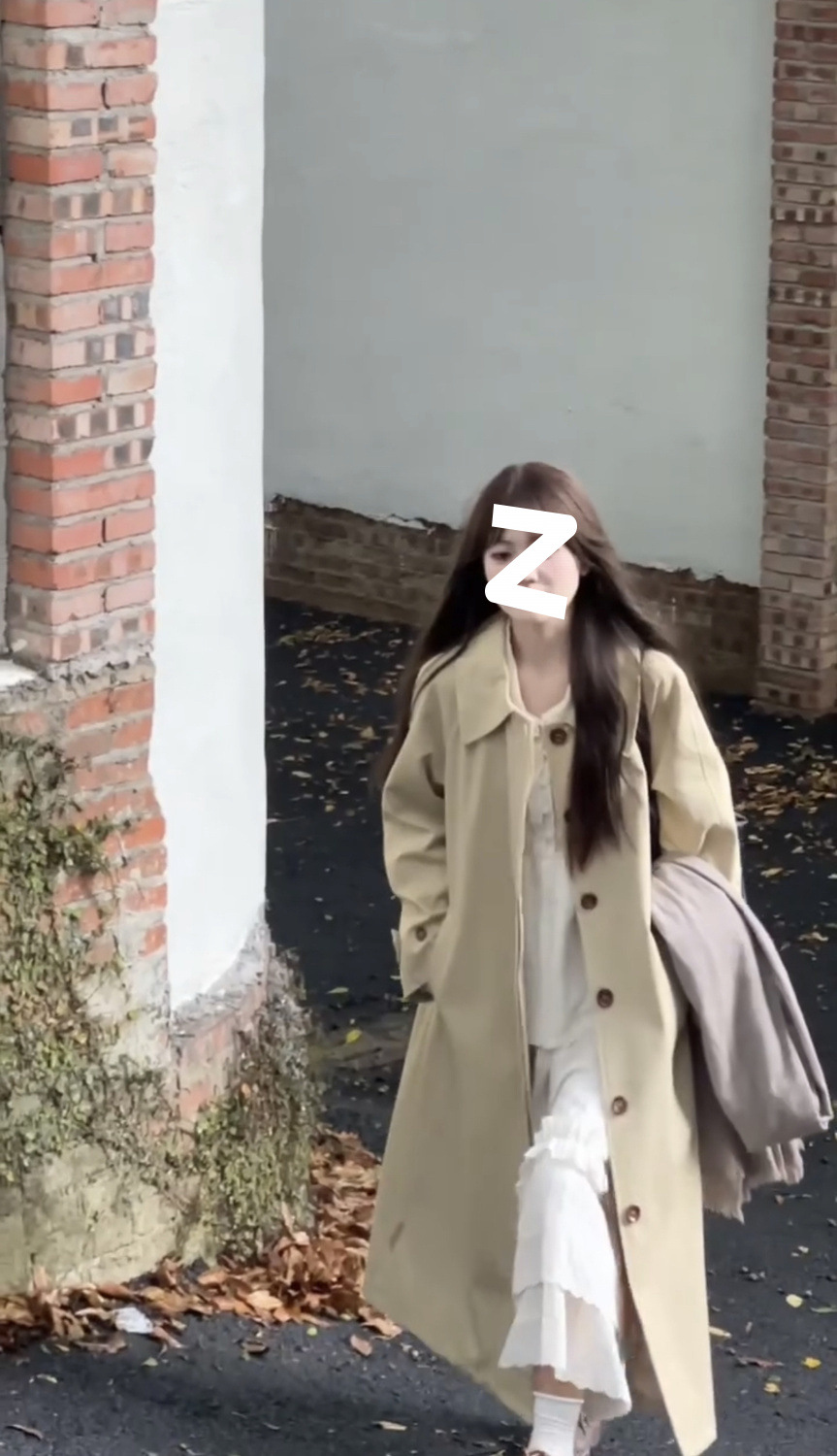 Minimalistisk trenchcoat för kvinnor elegant höst vinter khaki_voghion.com