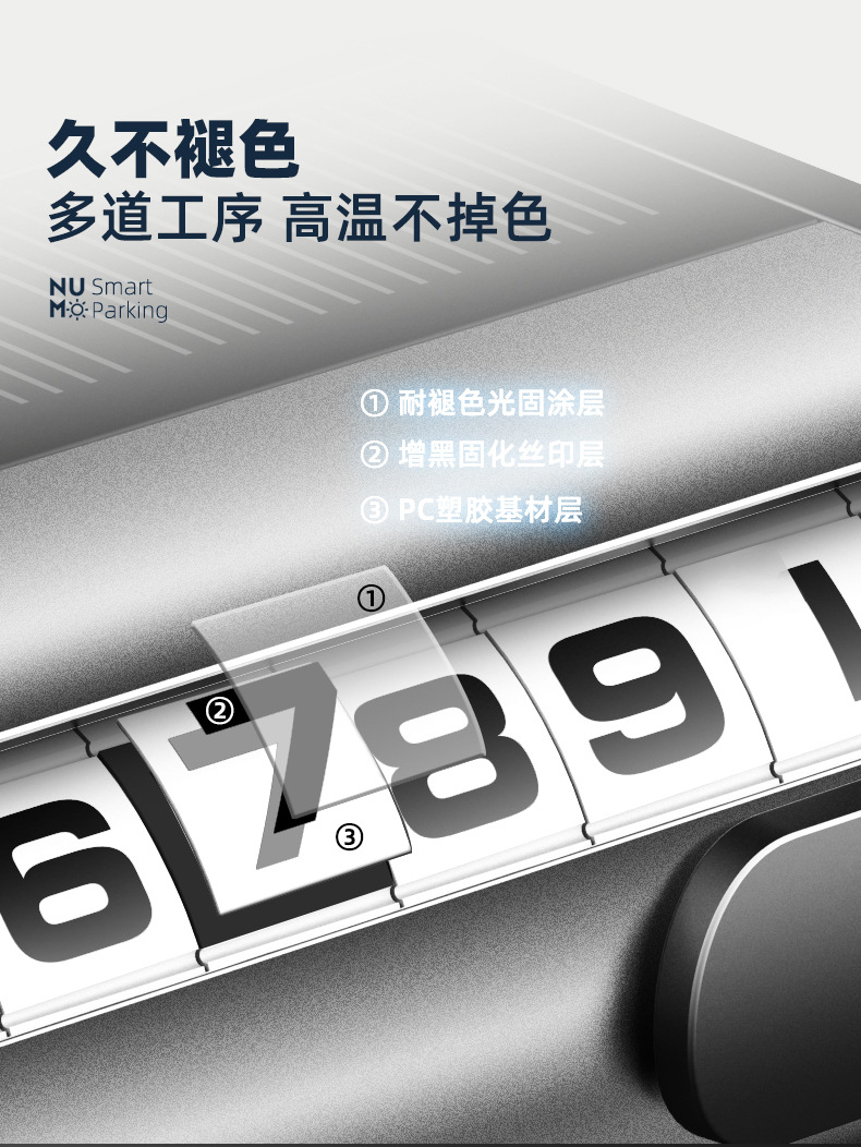Temporary Car Parking Plate Solar Mobile Car Number Plate Metal Parking Number Plate Hidden Telephone Number Plate
