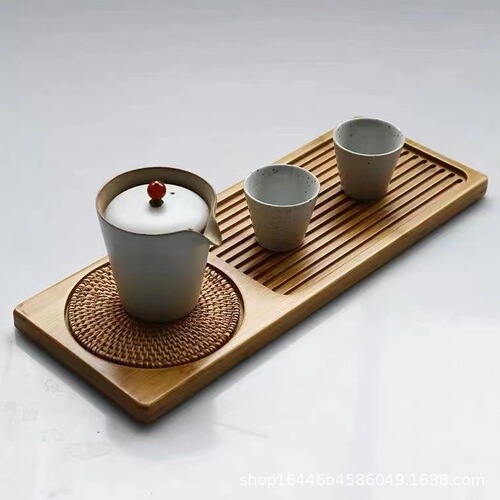 Factory direct sales natural bamboo tray rectangular Japanese bamboo tray bamboo tea tray fruit bread tray hotel tray