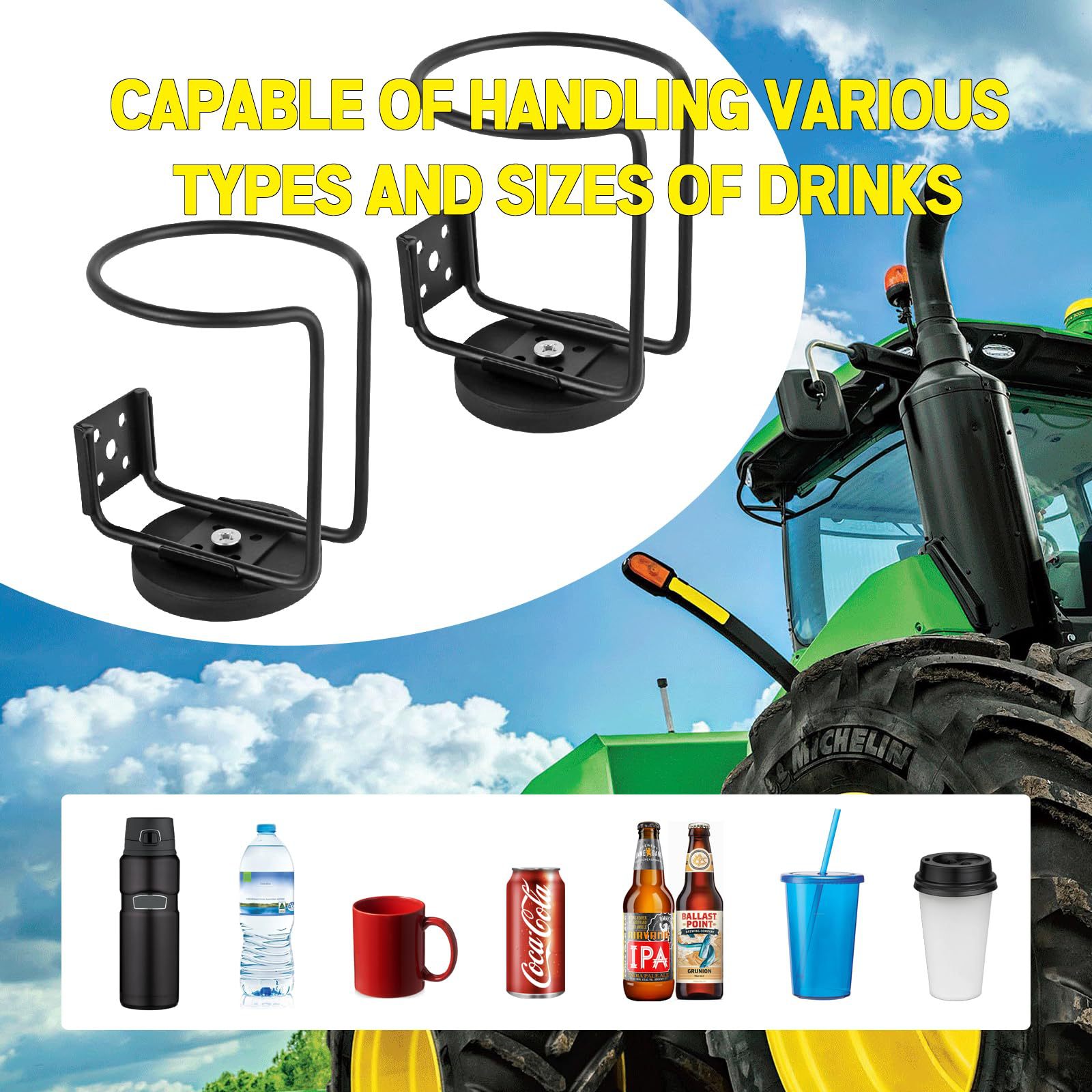Cross-Border Car-Mounted Dual-Purpose Cup and Bottle Holder for Marine Yachts, Trucks, and Rvs, Wholesale Beverage Holder