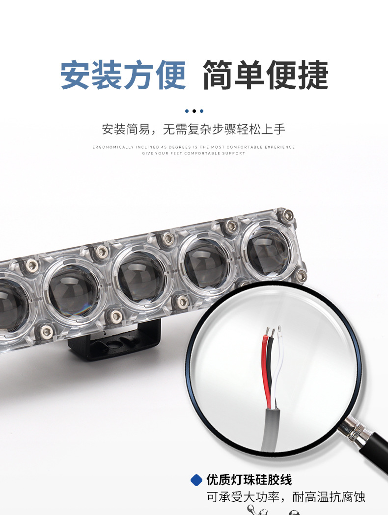 Cross-border motorcycle spotlight 5-bead spotlight electric car headlight motorcycle high-power front lighting motorcycle lamp