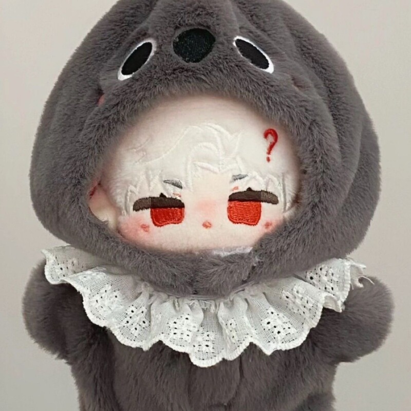 Loverly 10cm Doll Clothes with Crow Design, Cotton Doll Jumpsuit, Handmade Mini Doll, Cute