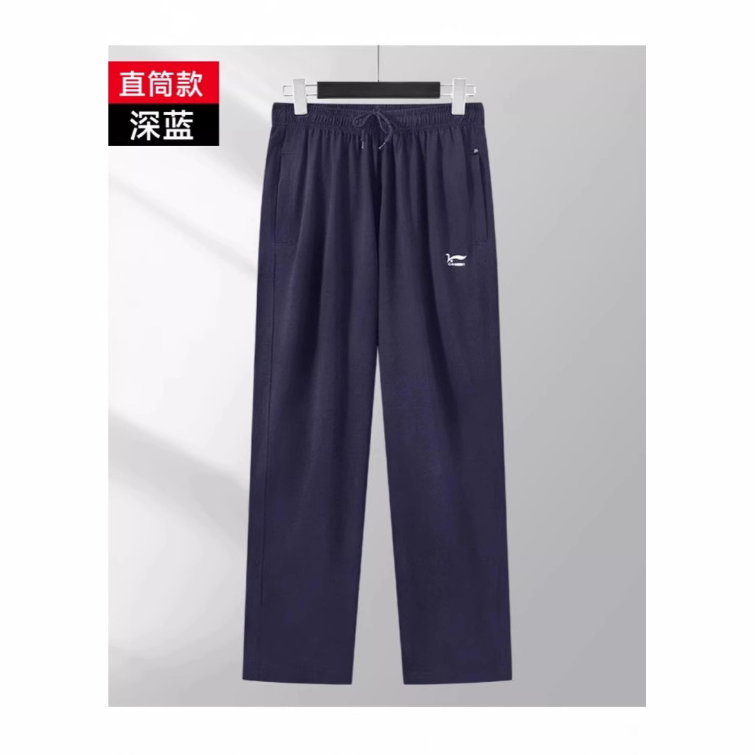 Pure Cotton Dad Pants Summer Thin Elastic Casual Pants for the Elderly Loose Straight Middle-Aged and Elderly Men's Sports Pants
