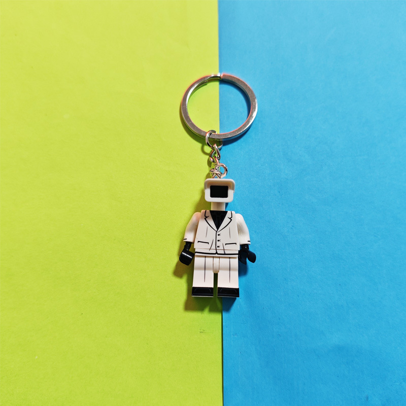 Toy Story Batman Llavero de bloques de construcción Buzz Lightyear Marvel Spider-Man Batman Pato Donald Mickey